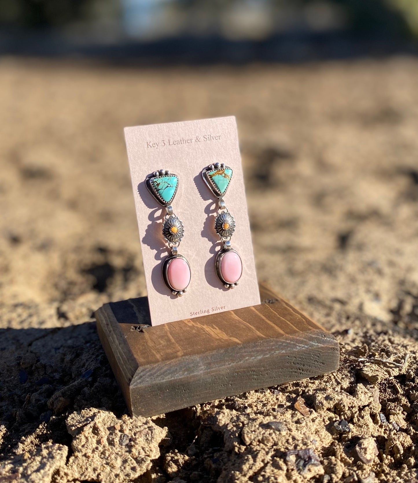 Three stone Multi Color Dangles image 0