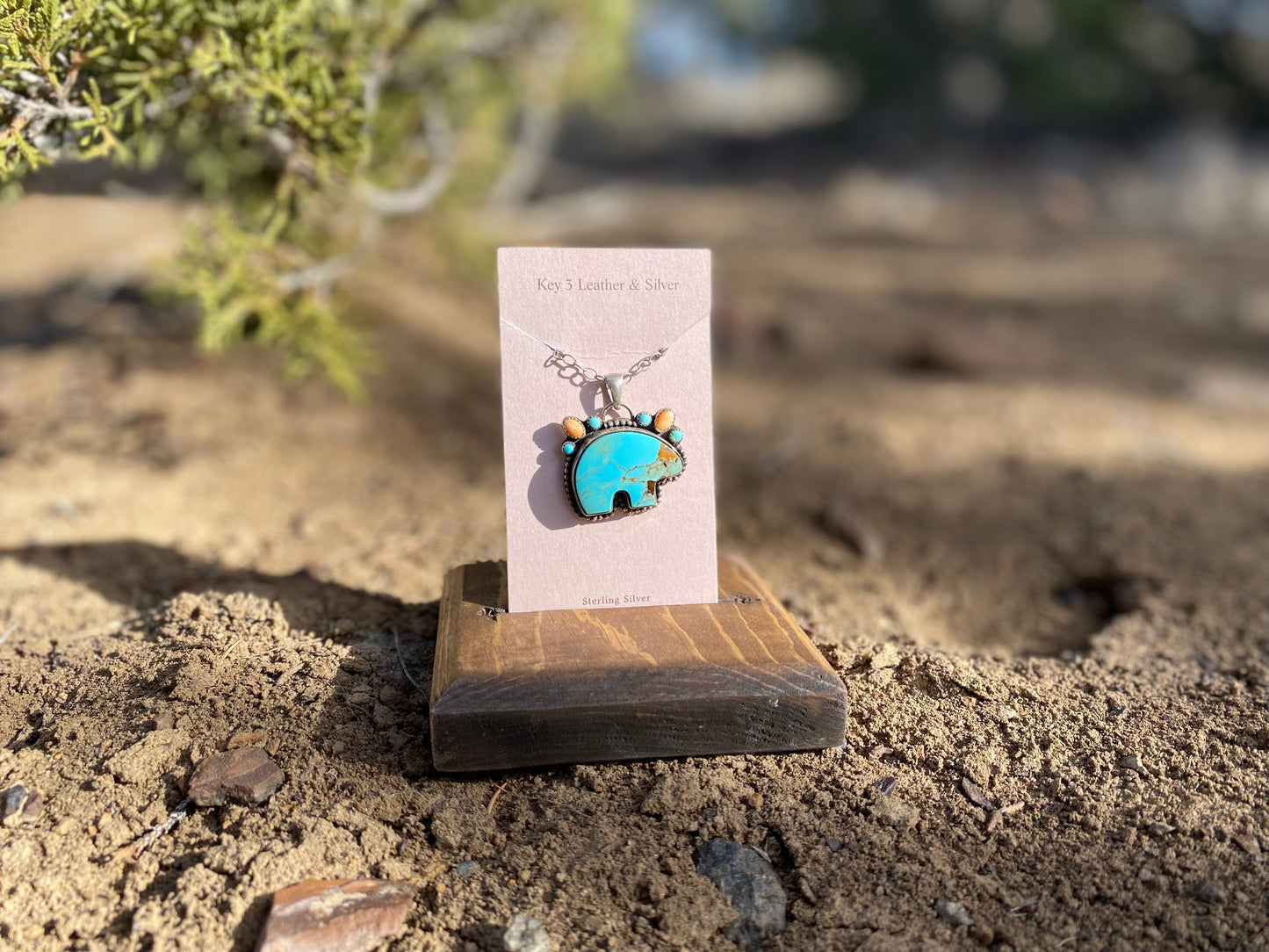 Royston Bear Multi Stone Pendant image 1