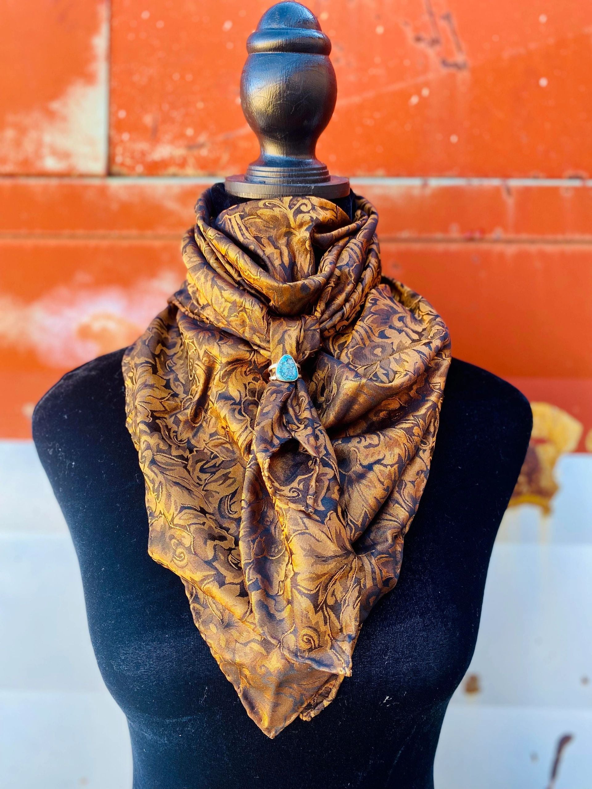 Copper Floral Wild Rag image 0