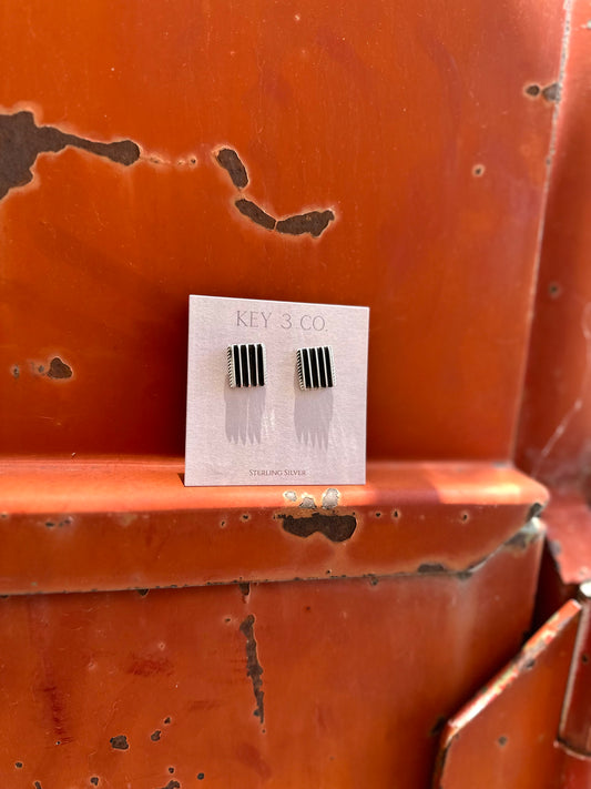 Ribbon Rectangle Studs