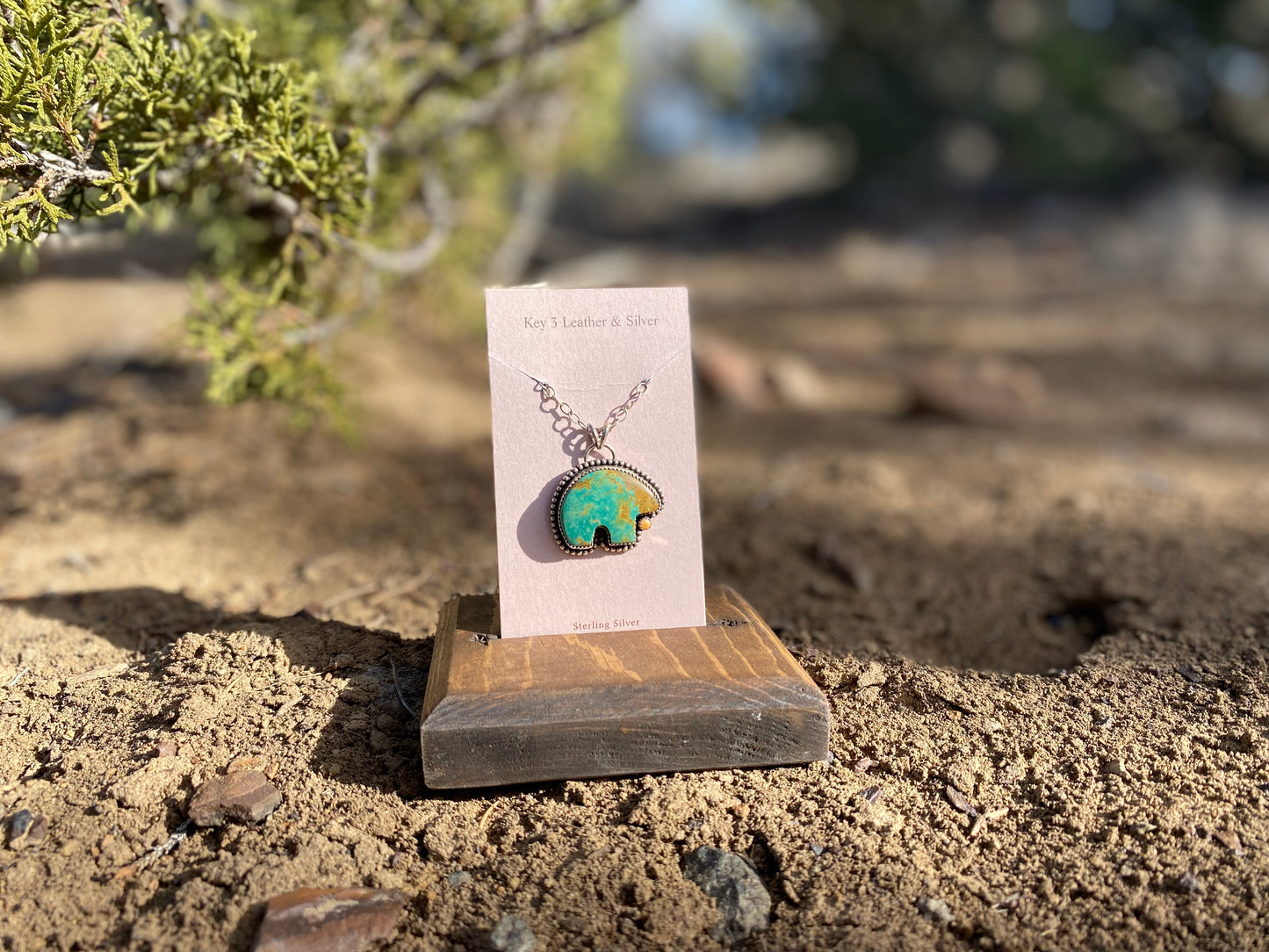 Turquoise Bear Pendant image 1