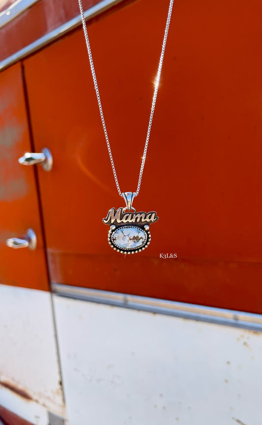 Mama Single Stone Pendant #3 (Golden Hills) image 0