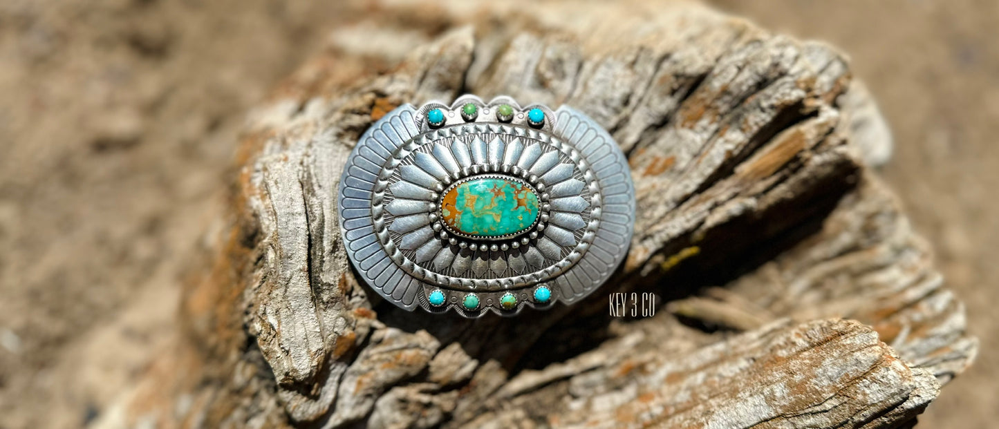 Turquoise Concho Belt Buckles