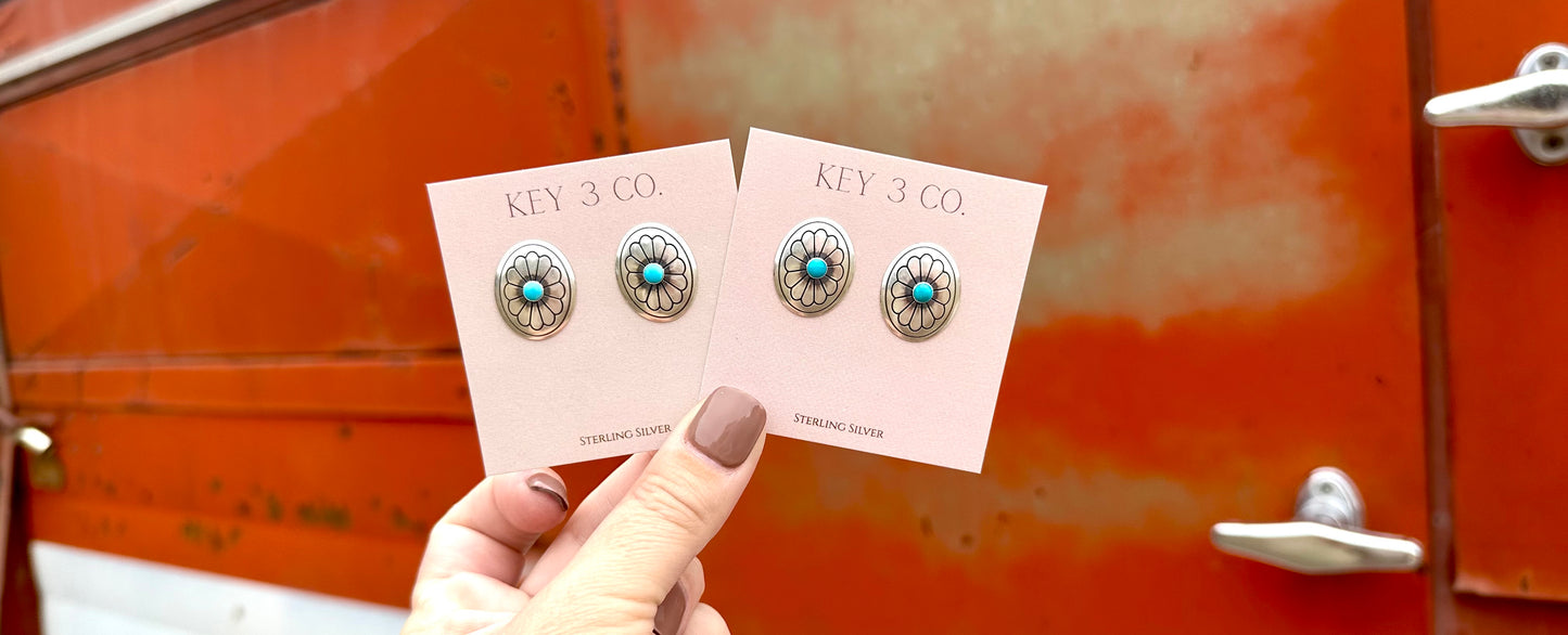 Oval Concho Studs