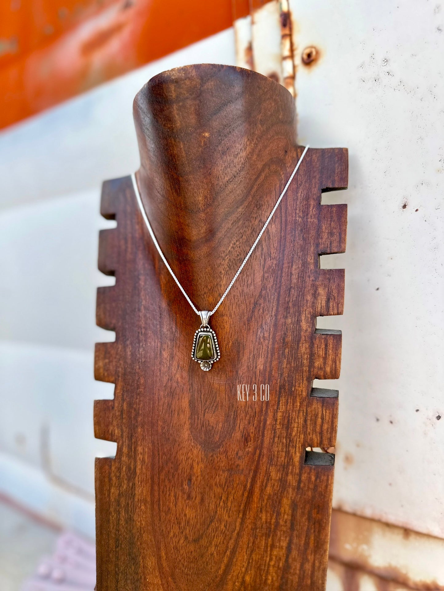 Green Pilot Mountain Pendant