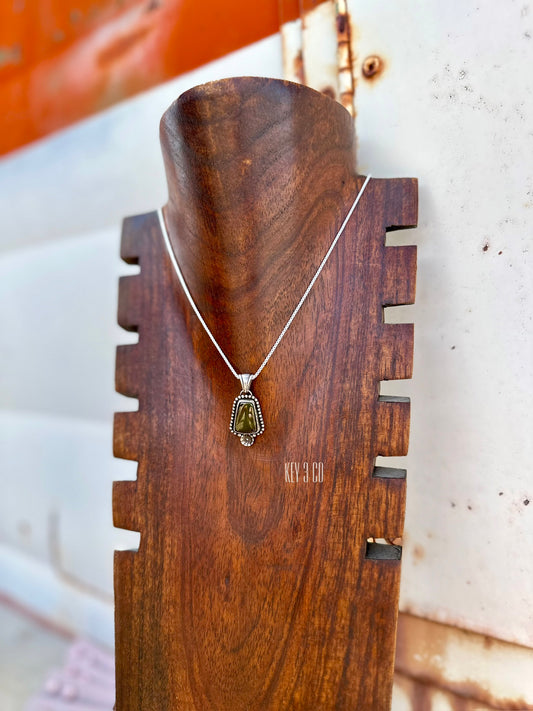 Green Pilot Mountain Pendant
