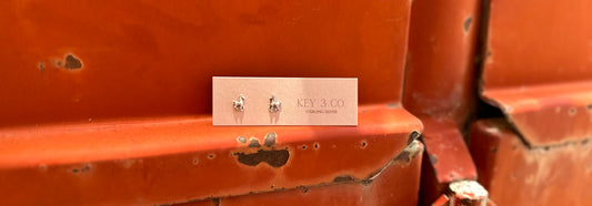 Silver Pony Studs