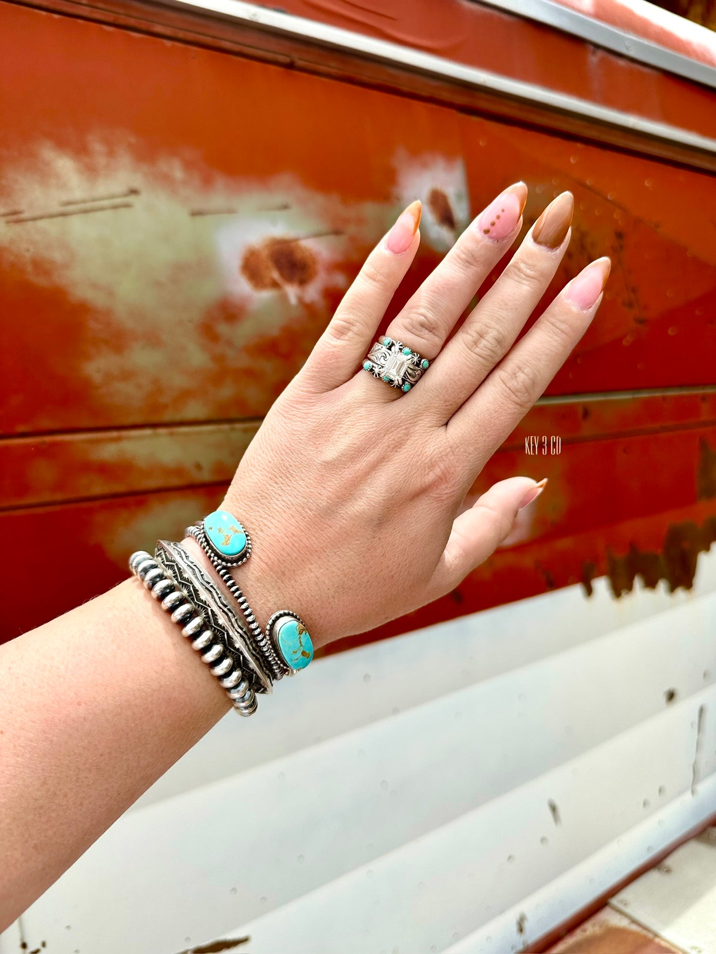 Pre- Order Turquoise Straight Star Band Rings