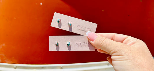 Pink Delilah Oval Studs