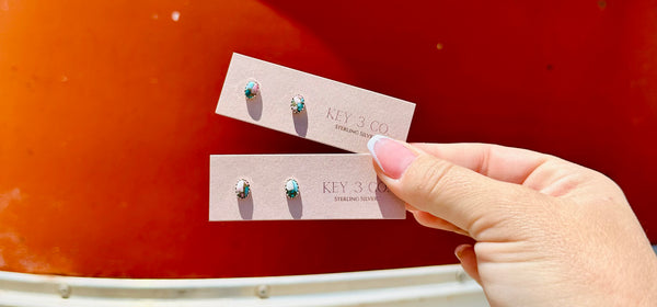 Pink Delilah Oval Studs