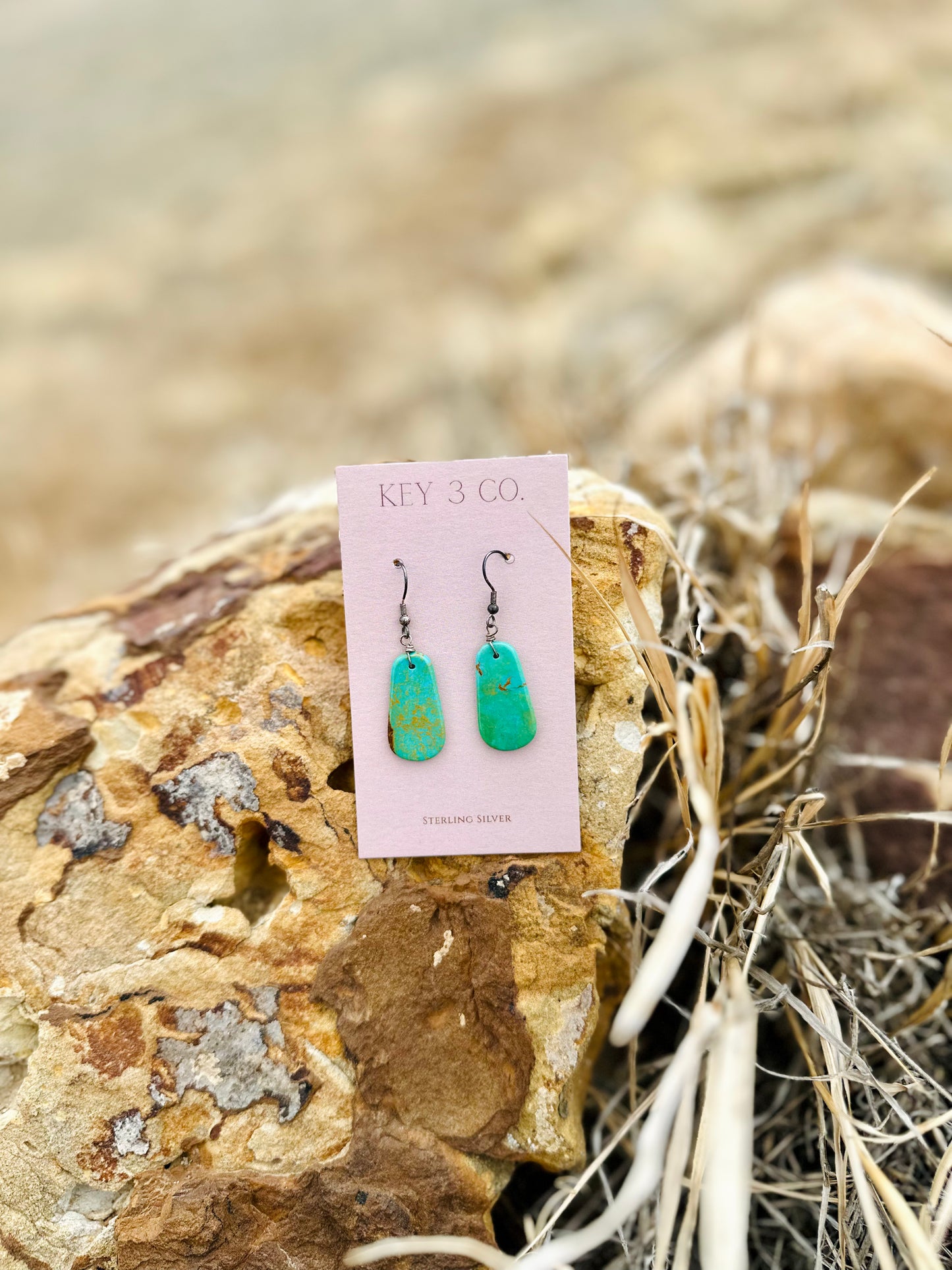 Fabulous in Slabs (turquoise slab dangle earrings)