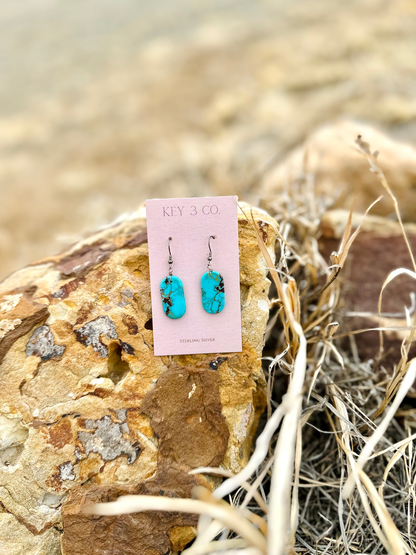 Fabulous in Slabs (turquoise slab dangle earrings)