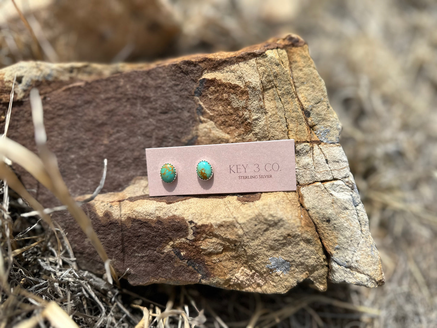 King of #8 Oval Studs
