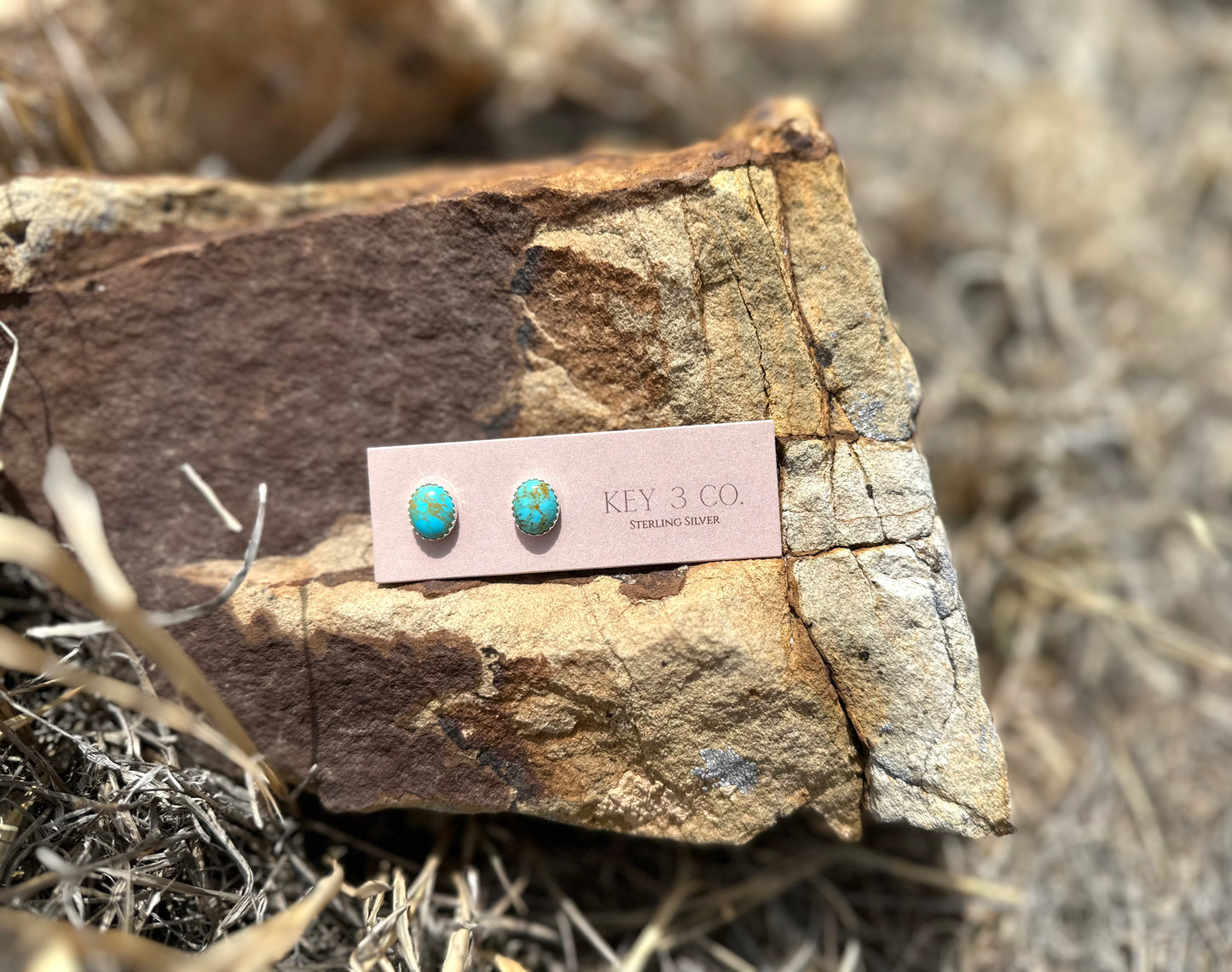 King of #8 Oval Studs