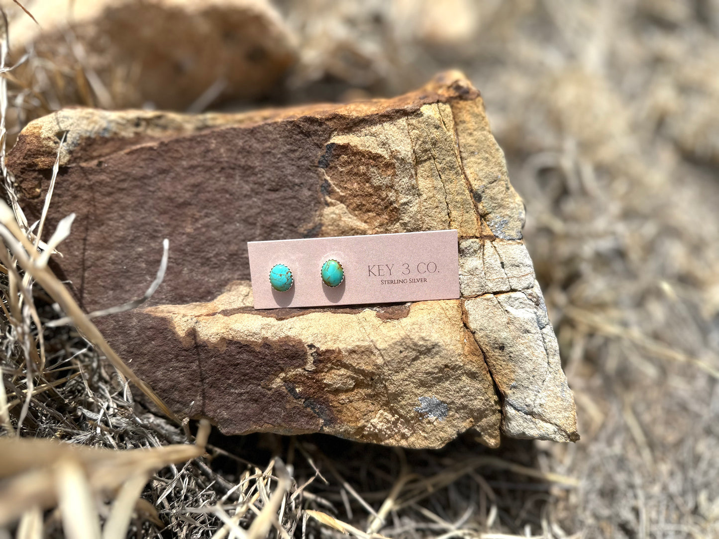 King of #8 Oval Studs