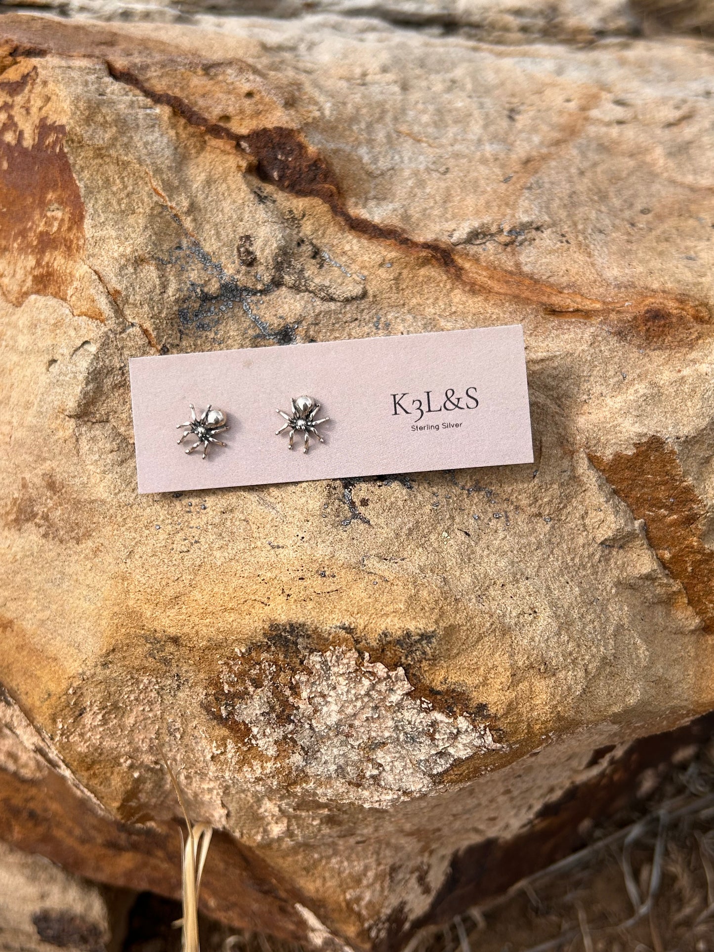 Sterling Silver Spider Studs