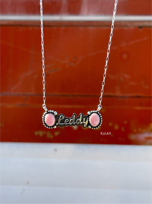 Pre-Order Two Stone Name Necklace  (Up To 10 Letters)