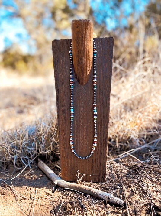 Multi Color Pearl Necklace image 0