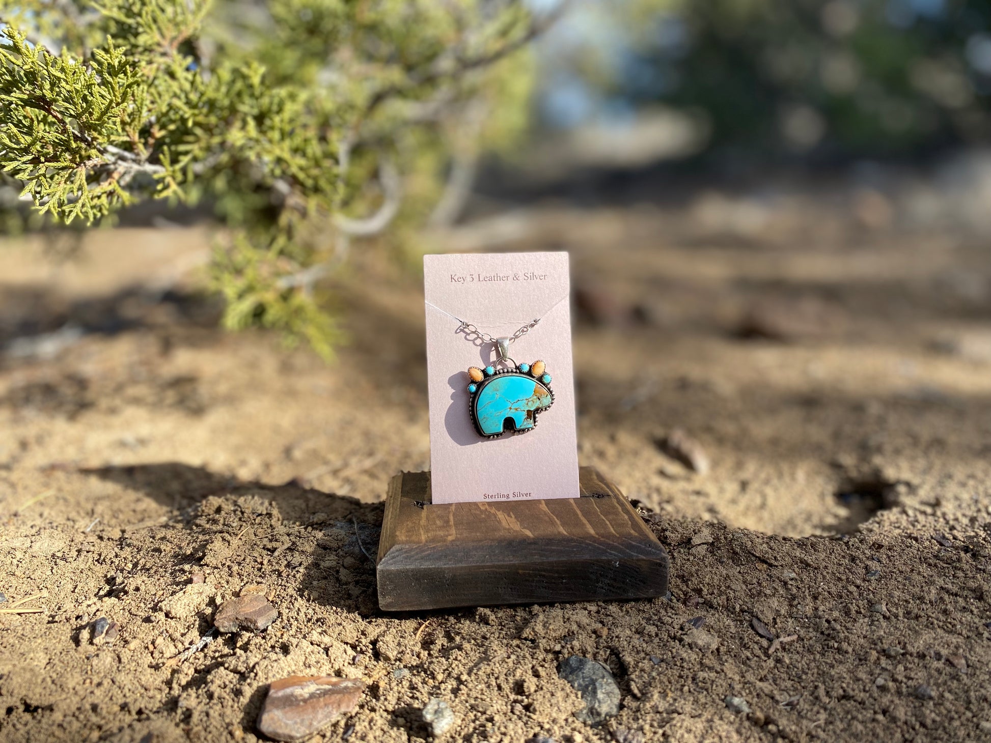 Royston Bear Multi Stone Pendant image 0