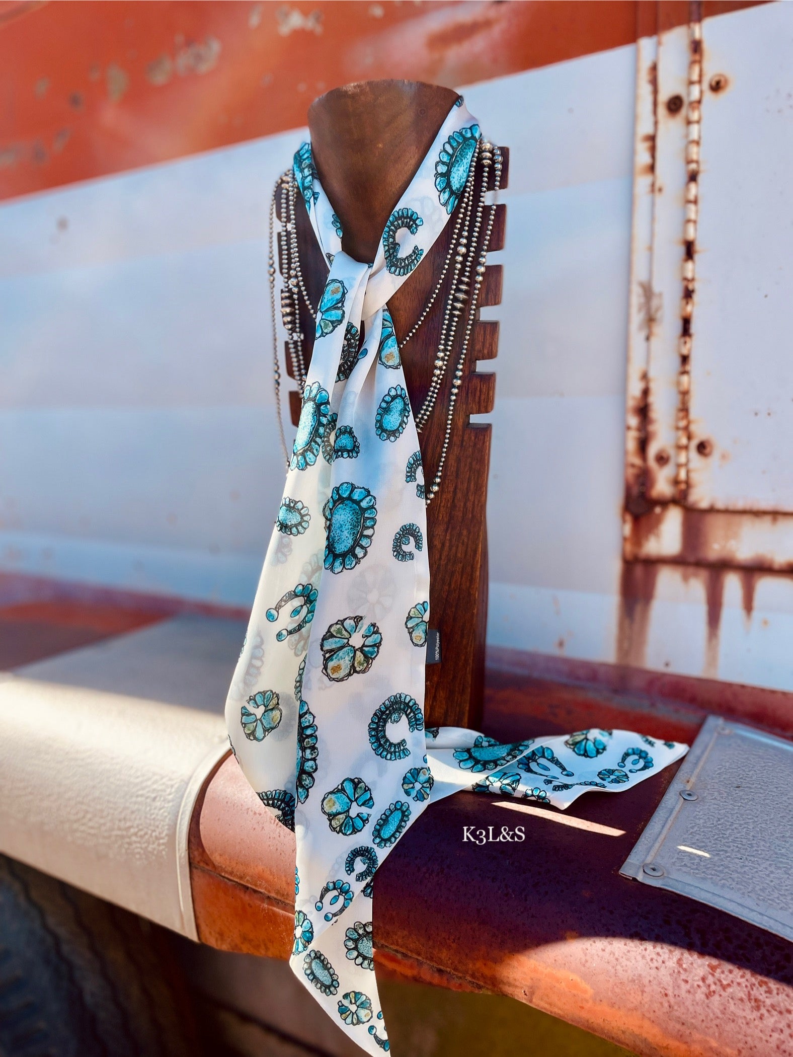 Turquoise Twilly Scarf image 1