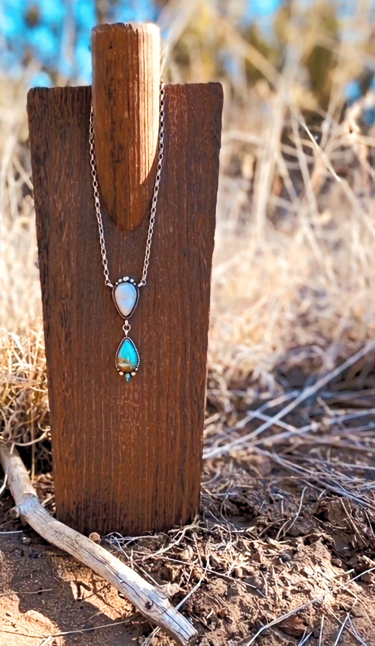 Turquoise Lariat Necklace image 1