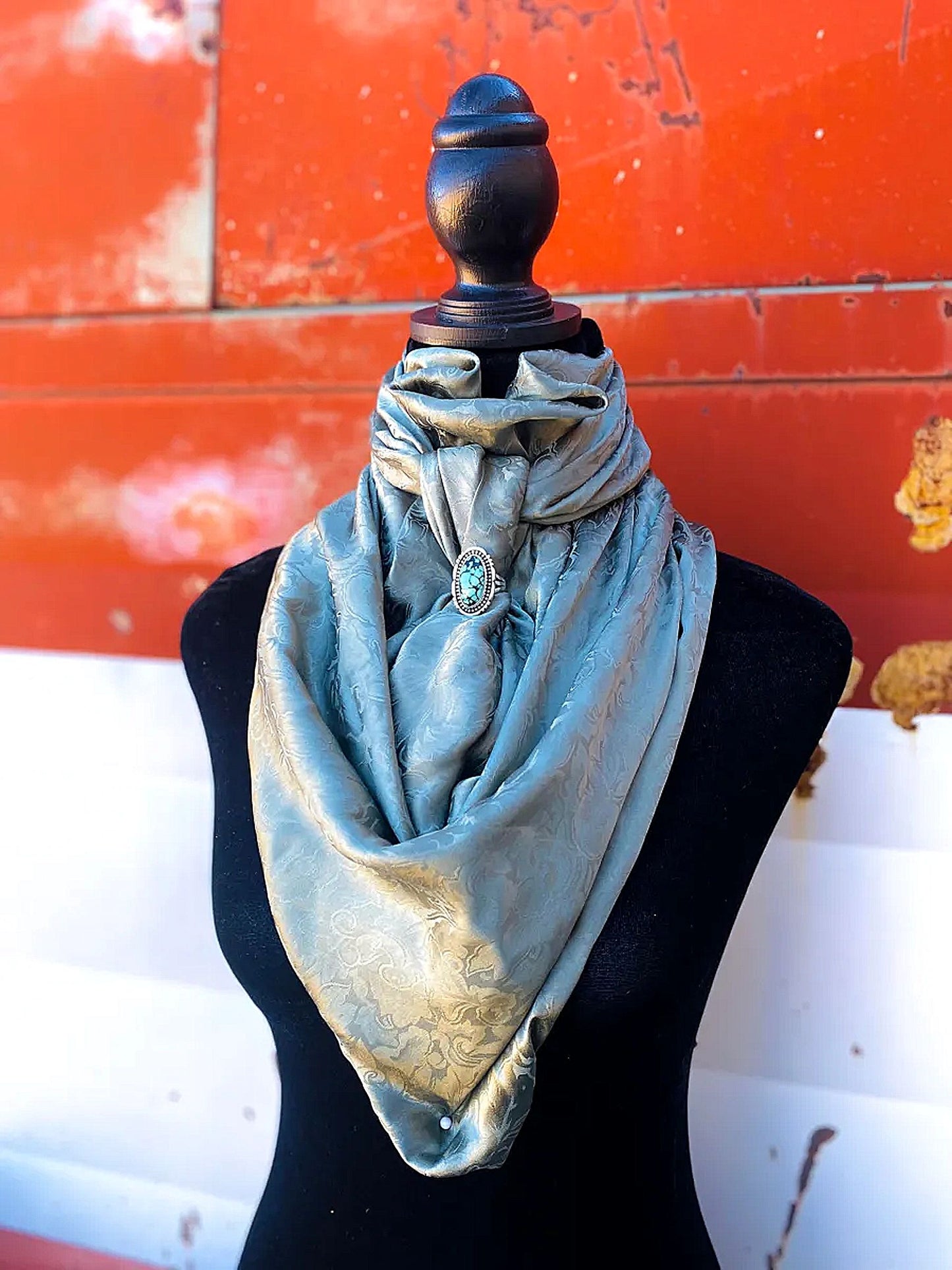 Sage Green Floral Wild Rag image 0