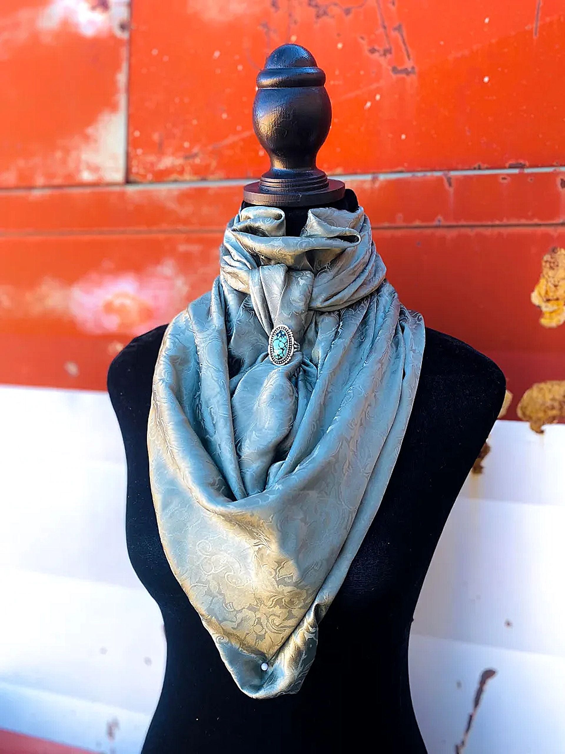 Sage Green Floral Wild Rag image 0