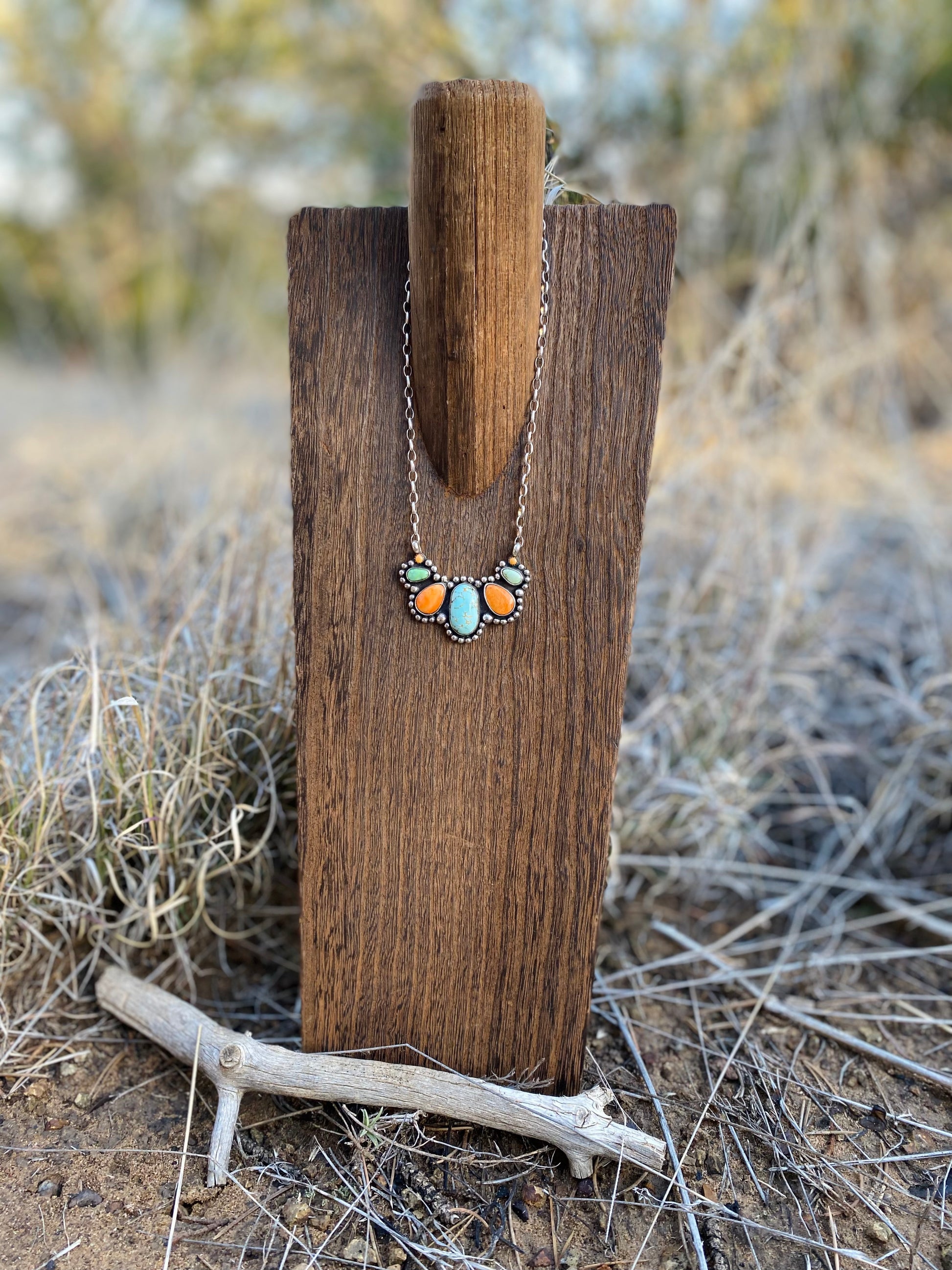 Multi Color Fan Necklace image 0