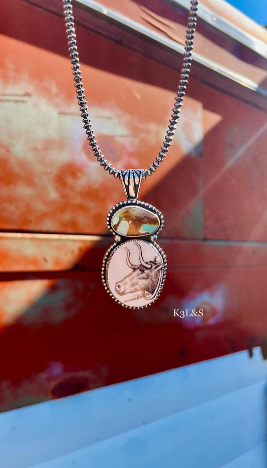 LongHorn Turquoise Pendant image 0