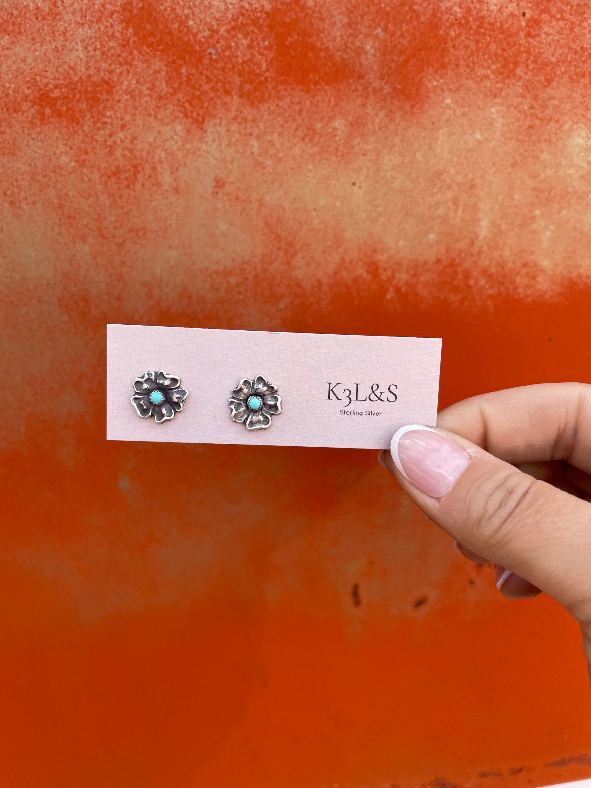 5 Petal Stud Earrings image 1