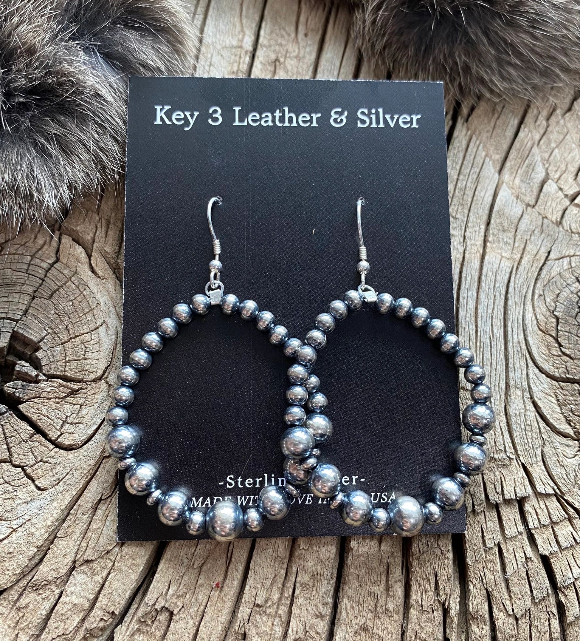 Graduated Large Pearl Hoops image 0