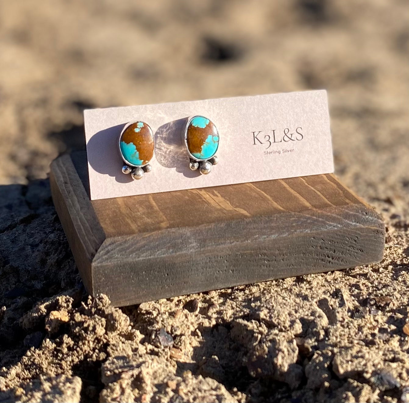Kingman Turquoise Studs image 1