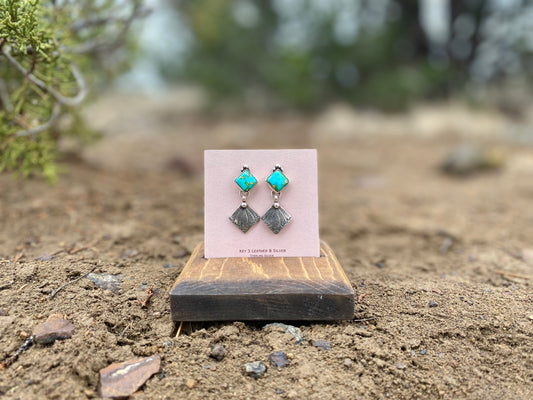 Blue Sonoran Gold Earrings image 0