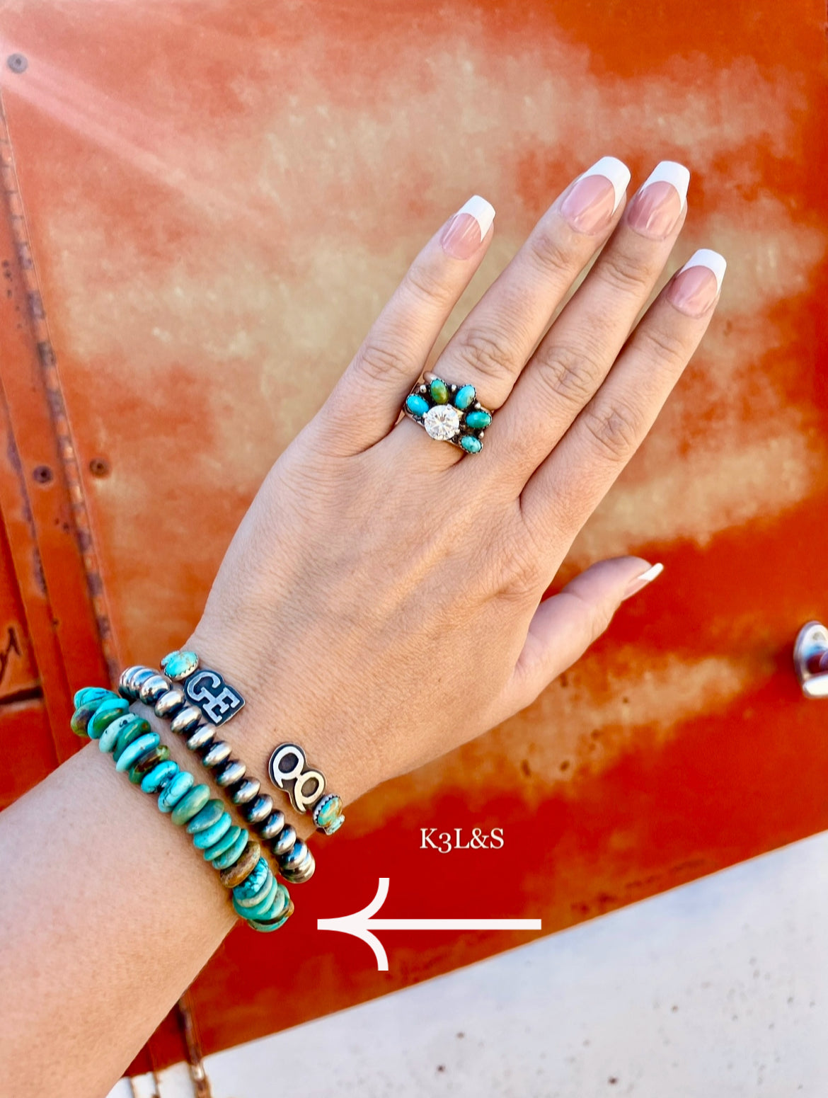 Turquoise Stretch Bracelet image 0