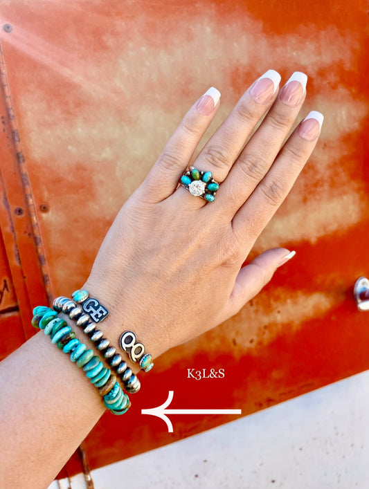 Turquoise Stretch Bracelet image 0