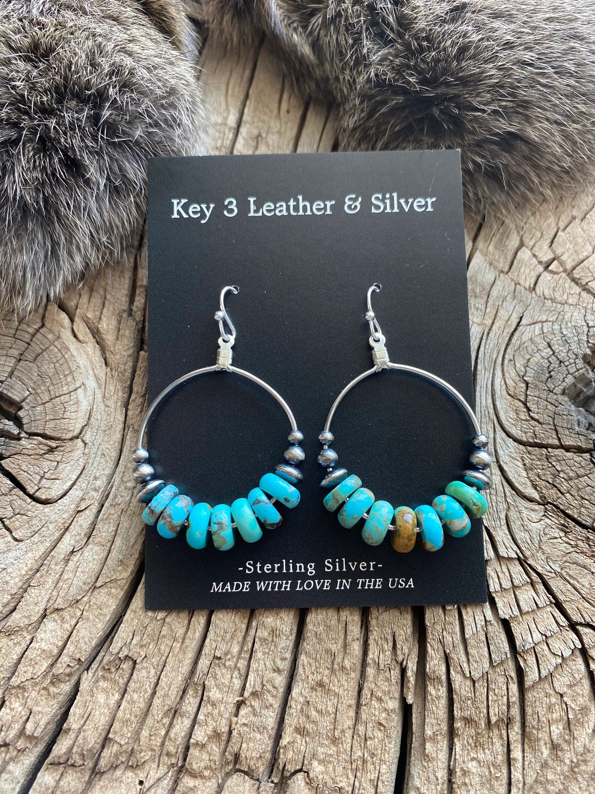 Kingman Turquoise Hoops image 0
