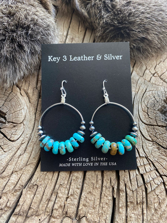 Kingman Turquoise Hoops image 0