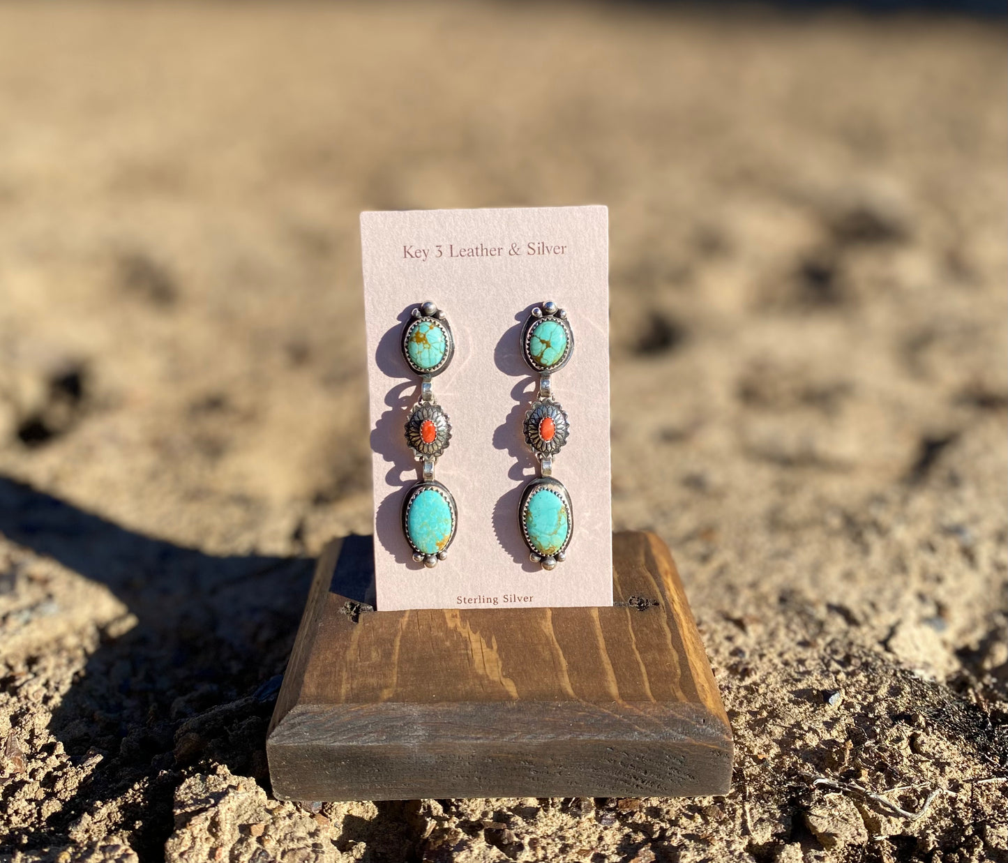 Three Stone Multi Color Dangles #2 image 0