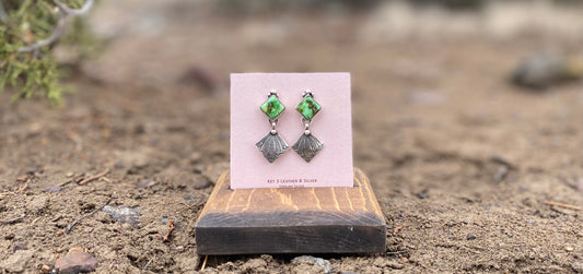 Green Sonoran Gold Earring image 0