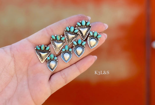 Turquoise Silverado Stud Earrings image 0