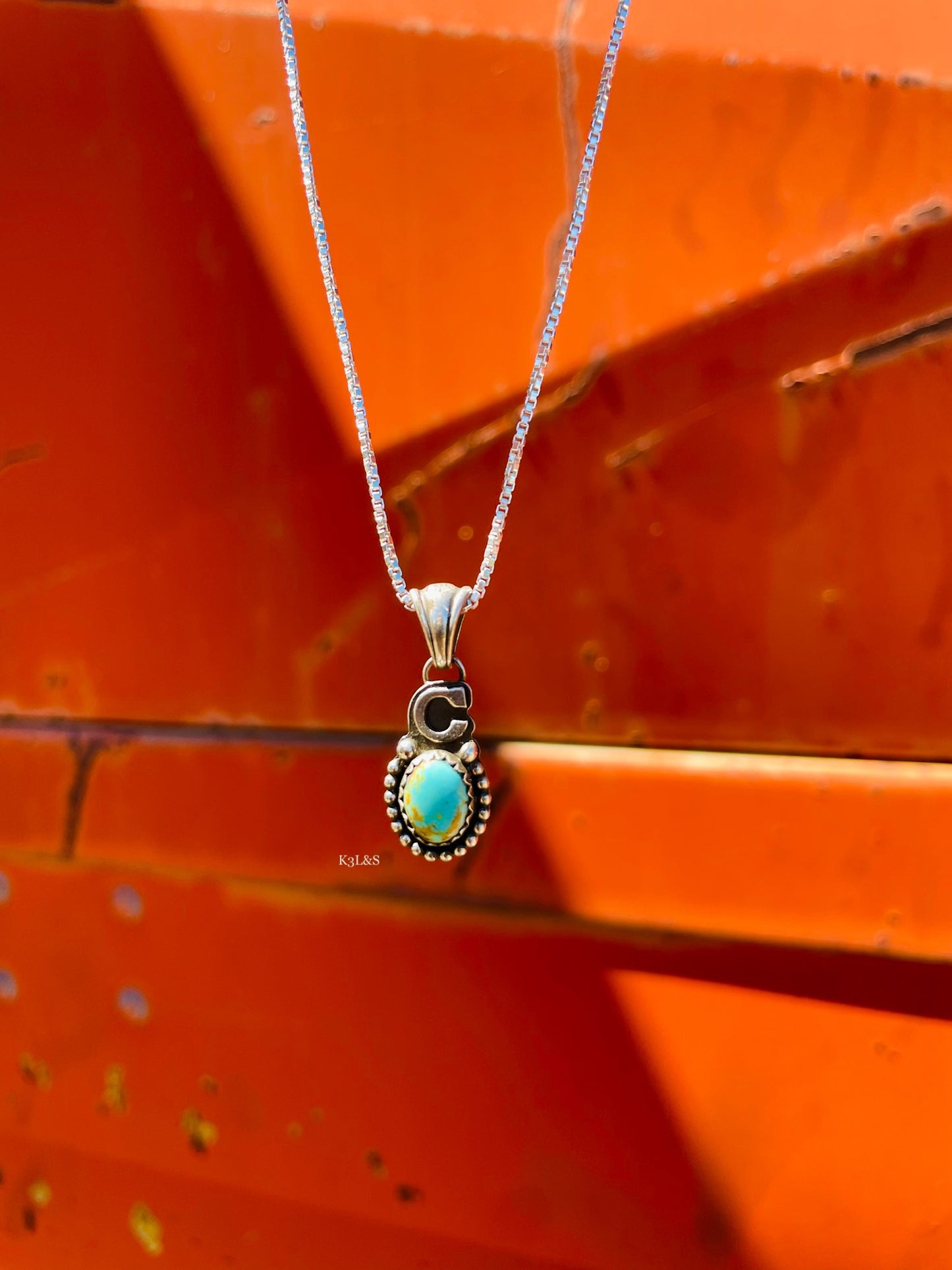 Pre-order Turquoise Initial Pendants image 0