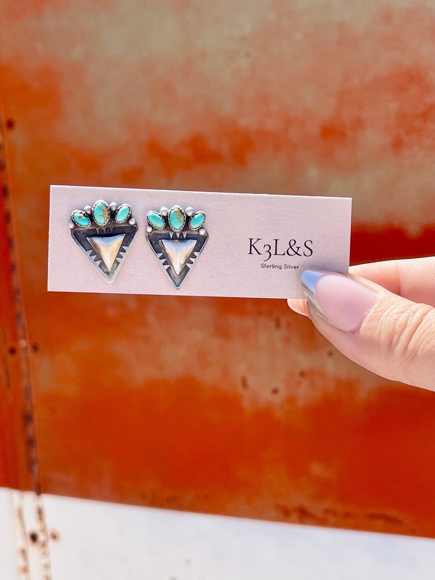 Turquoise Silverado Stud Earrings image 1
