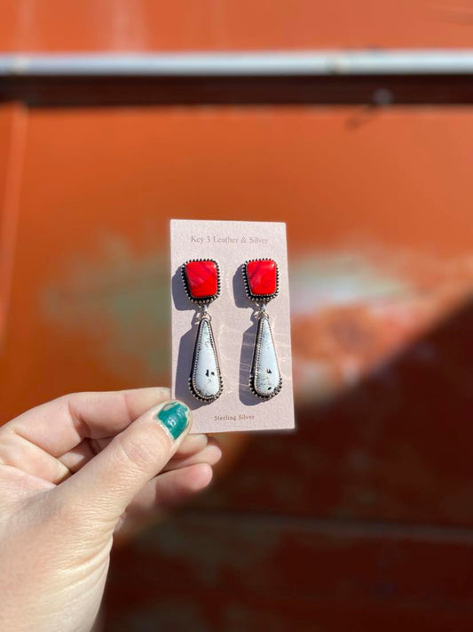 Red Buffalo Earrings image 0