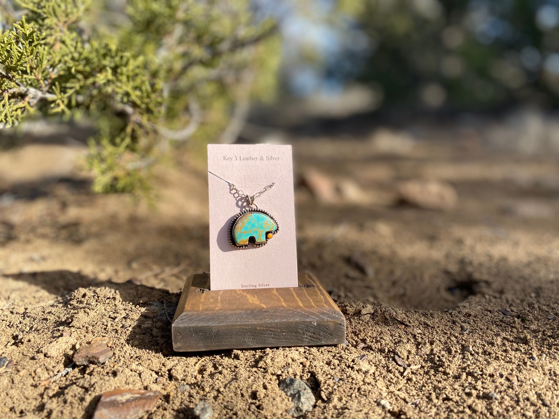 Turquoise Bear Pendant image 1