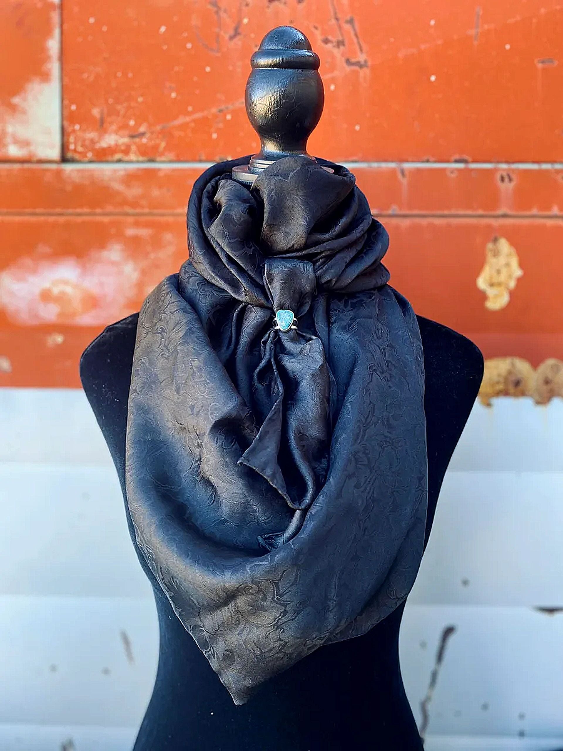 Black Floral Wild Rag image 0